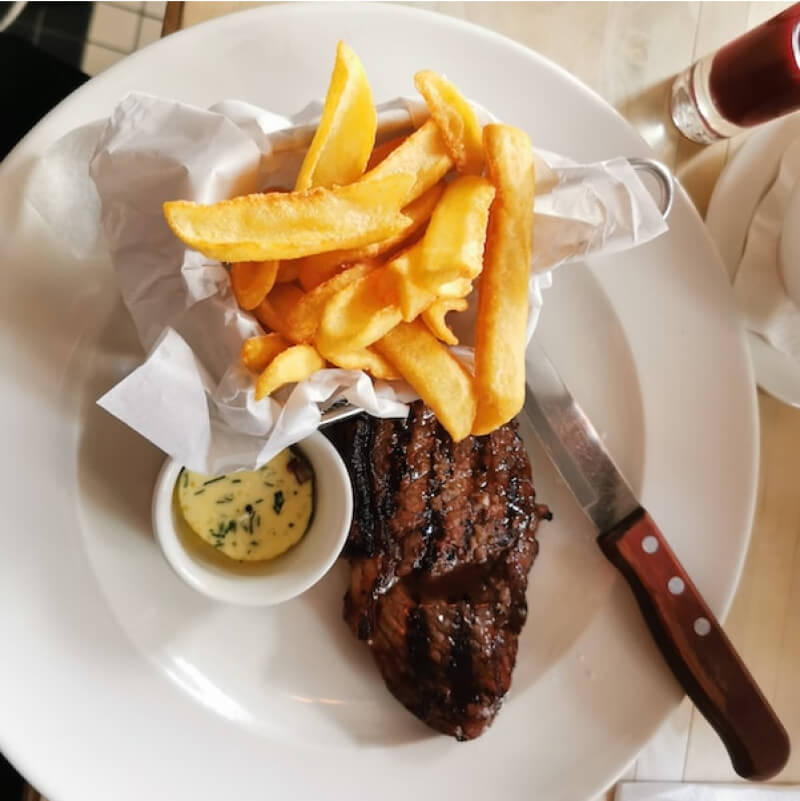 Steak and Fries with Herb Butter Recipe